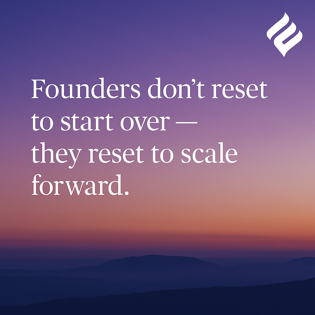 A horizon visual reflecting a founders reset going into a new year.
