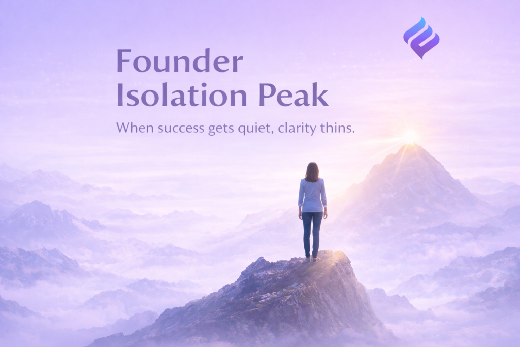 Founder isolation peak — clarity thins at the top
